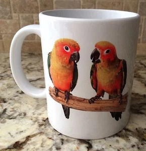 Keramik Kaffee Tee Becher Tasse 11 Unzen Weiß Turteltauben Tier Perfekt Neu - Bild 1 von 2