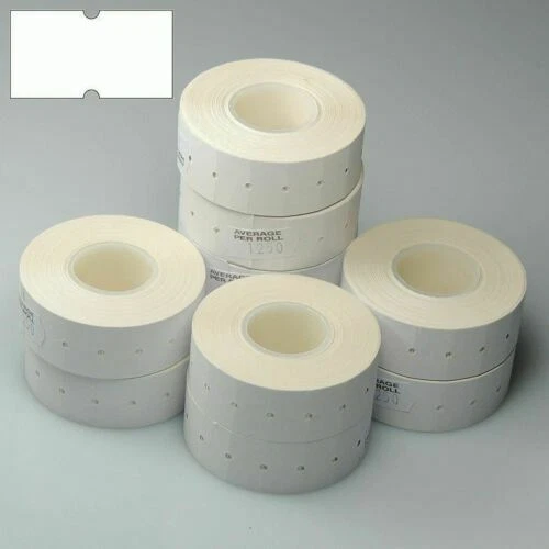 LYNX/PUMA/BLITZ/MOTEX/SATO/AVERY/KLIK 5 Rolls of White Removable for JH6 / JH8 CT1 21x12mm Price Gun Labels