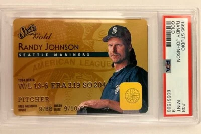 1995 Studio RANDY JOHNSON Gold #48 PSA 9 - Image 1 of 3