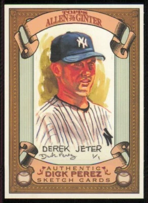 2007 Topps Allen and Ginter Dick Perez #19 Derek Jeter - Image 1 of 2