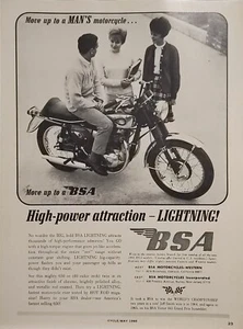 1966 BSA 650 Lightning Motorcycle Print Ad - Picture 1 of 1