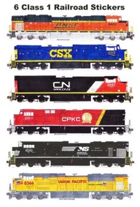 Locomotoras de ferrocarril clase 1 6 pegatinas individuales Andy Fletcher - Imagen 1 de 1