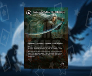 Sephiroth, Fabled SOLDIER / One-Winged Angel - MTG - Alt Art Custom Game Cards - Picture 1 of 4