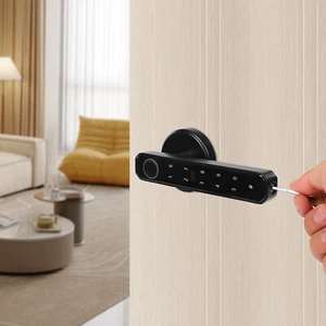 Fingerprint Smart Door Lock Biometric Door Lock With Handle  Control New - Picture 1 of 17