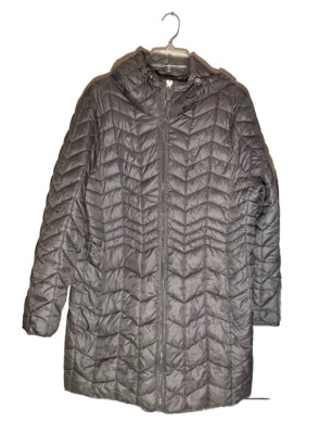 Kenneth Cole Hooded Puffer Coat Jacket Lightweight GRAY Quilted SIZE XL - Image 1 of 4