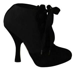 Dolce & Gabbana Zapatos ante Negro Elástico Botines EU35.5/US5