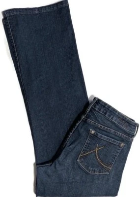 Pantalones de mezclilla azules COMMON GENES tiro medio rectos elásticos con cremallera bolsillos para mujer talla 10 Foto 1 de 4