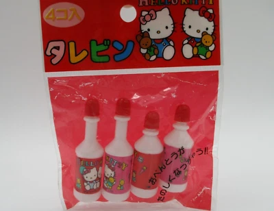 Hallo Kitty Sanrio Tarebin sauce case for bento lunch box 4pcs RARE 1990 Red - Image 1 of 4