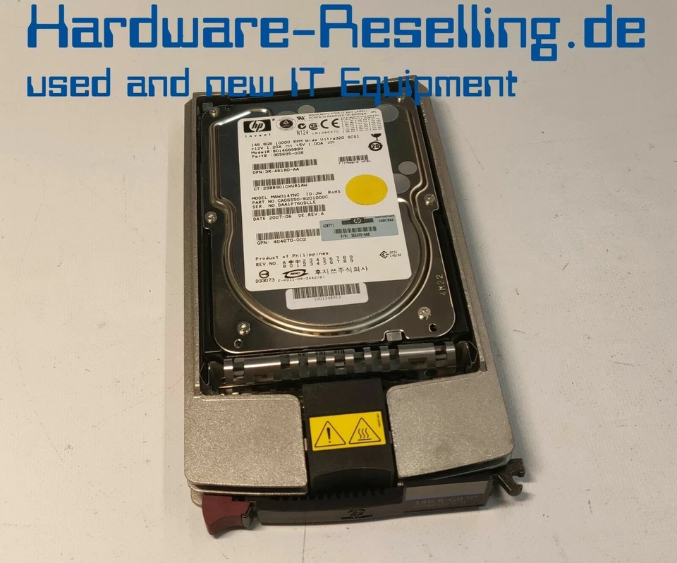 HP 146GB 10K RPM SCSI 3,5" HDD BD14689BB9 365695-008 CA06550-B20100DC 404670-002 - Photo 1/1