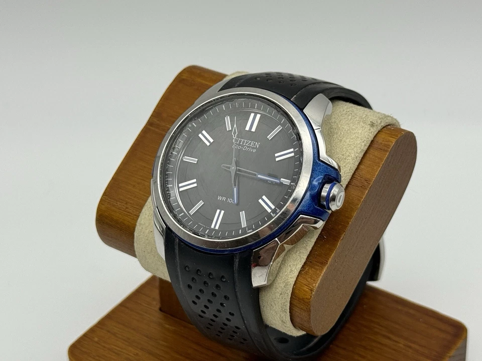 RELOJ DE FIN DE SEMANA CL/MEN'S CITIZEN J810-S082780 ECO DRIVE/NEGRO/AZUL/¡BANDA DE GOMA! Foto 1 de 4