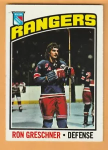 Ron Greschner New York Rangers 1976-77 Topps #154 - Imagen 1 de 2