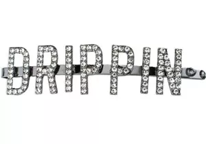 Kit-Sch Kitsch x Justine Marjan Drippin Parola Strass Bobby Spilla - Foto 1 di 3