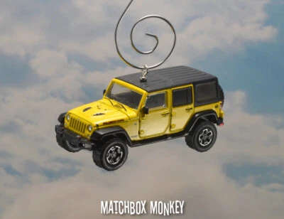 '15 Baja Amarillo Hard Rock Jeep Wrangler Rubicon JKU Ilimitado Adorno de Navidad Foto 1 de 4