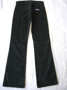 Hudson Little Girls Bootcut Jeans Sz 8 w Flap Pockets Black Stretch L 27 NEW - Picture 1 of 10