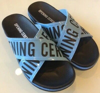 OPENING CEREMONY 'Berkeley' Men's Slides Sandal Flip-Flop Lt Blue EU 42 US 9 NIB - Image 1 of 4