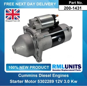 Cummins 5302289 5449610 S1130101B Replacement Starter Motor 12V-3.0KW - Picture 1 of 5