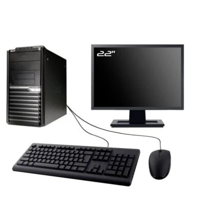 PC Acer Veriton M430g MT Pantalla 22" AMD Athlon II X2 260 RAM 32Go GB 240Go W10 - Imagen 1 de 4