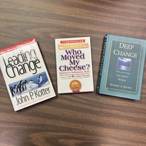 3 Books| Deep Change, Leading Change, Who Moved My Cheese |Hardcover| 1996, 1998 - Picture 1 of 14