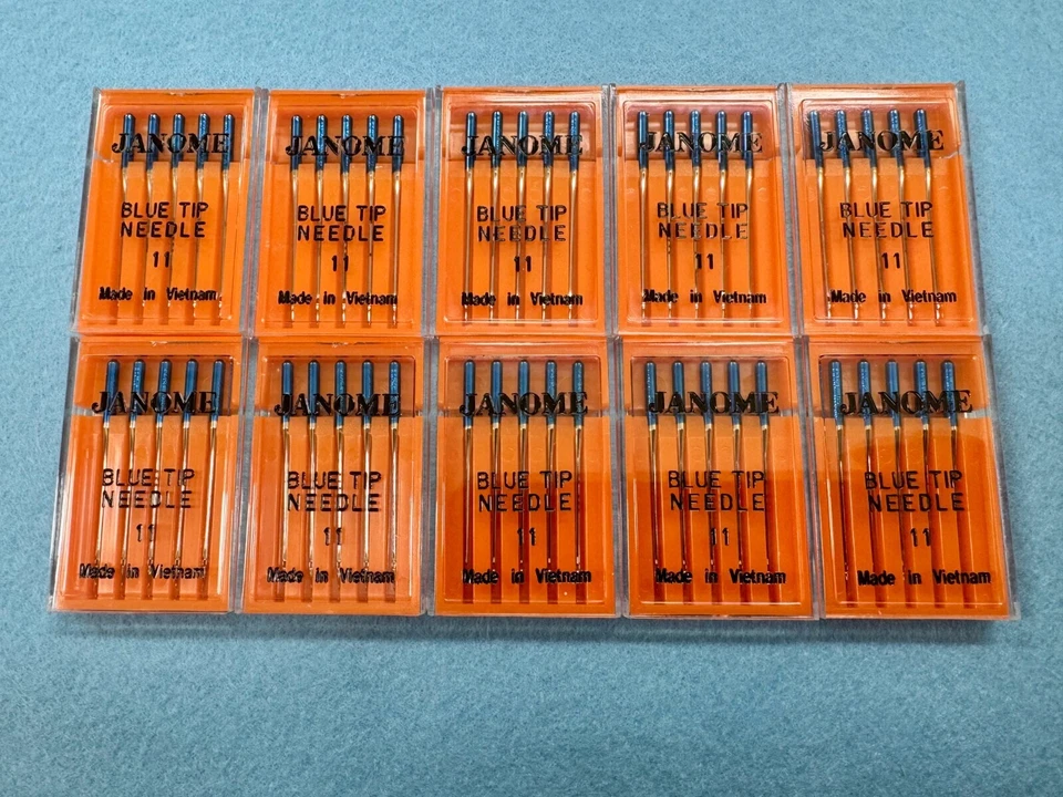 10x Agujas Janome Genuinas "Punta Azul" Tamaño: 11/75, 5/paquete (COMPRA A GRANEL**) Foto 1 de 1