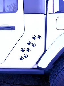 CALCOMANÍA DE VINILO IMPRESIONES DE PATAS DE GATO PARA CAMIÓN SUV parachoques pared computadora portátil decoración del hogar pequeña - Imagen 1 de 8