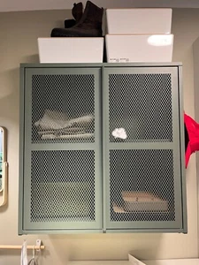 New IKEA IVAR Gray-Green Cabinet with Doors 80x83 cm (31 ½x32 ⅝ ") 505.312.52 - Picture 1 of 8