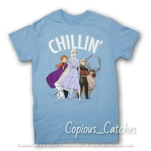 Disney~~Frozen 2~ Chillin'~hellblaues T-Shirt BAM ~~Large - Bild 1 von 1