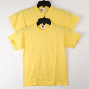 VINTAGE Russell Athletic Youth M Yellow T-Shirts - Lot of 2 - Picture 1 of 5