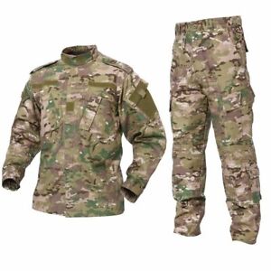 Tactical Military Combat Hunting Suit Army Uniform BDU Hiking Jacket Pants Set L