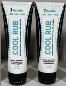 BRANDNEU (2) HelsRx Cool Rub Fuß Knöchel Knie 4 Unzen Tuben Cool Therapie Gel - Bild 1 von 1