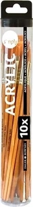 Daler Rowney - Simply Brushes Set - 10 Assorted Sizes Short Handled for Acrylic - Picture 1 of 1
