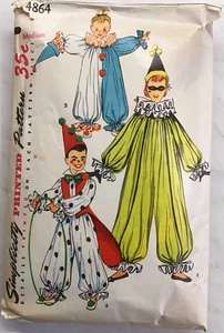 Vintage 1950s Simplicity Cut Sewing Pattern, Clown Costume, Size Medium - Picture 1 of 2