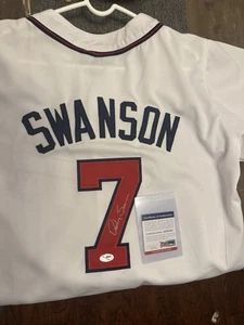 Danny Swanson Signed Braves Jersey PSA - Picture 1 of 3