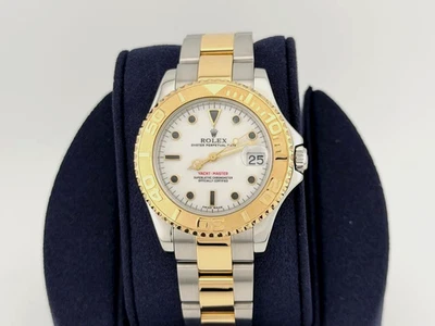 Rolex Yacht-Master 68623 35 mm esfera blanca acero inoxidable oro amarillo 18k bisel de distribución Foto 1 de 4