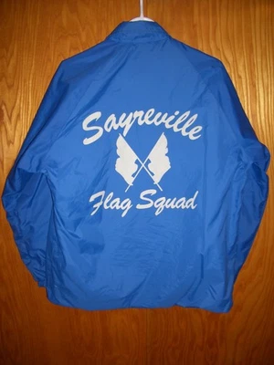 vintage Sayreville NJ High School Flag Squad Jacket Windbreaker (M) - Image 1 of 4