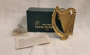 Brass Harp Door Knocker Dublin Ireland Handcrafted Liffey Artefacts Music Boxed - Picture 1 of 9