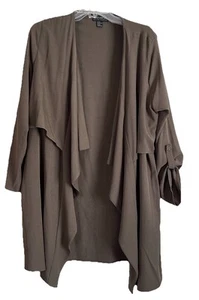 Forever 21 Women’s Plus 2X Long Jacket Army Green NWT - Picture 1 of 6