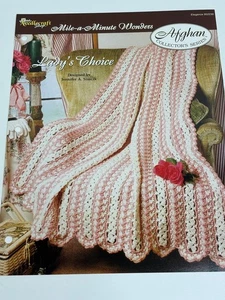 Lady's Choice Mile A Minute Afghan Crochet Pattern Card Needlecraft Shop - Picture 1 of 4