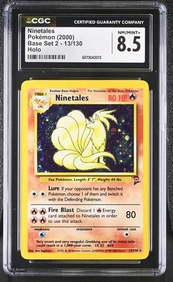 CGC 8.5 Ninetales 2000 Base Set 2 13/130 Holo Pokemon Card - Image 1 of 2