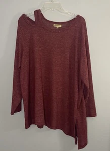 Democracy Damen Langarm One Shoulder Cut Out assymetrischer Saum Pullover 1x Neu mit Etikett - Bild 1 von 4