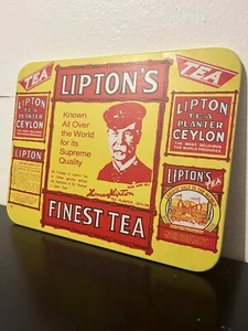 Lipton’s Finest Tea Vintage Repro Advertising Plaque Sign 8.5”x6.5” Bristolware - Picture 1 of 1