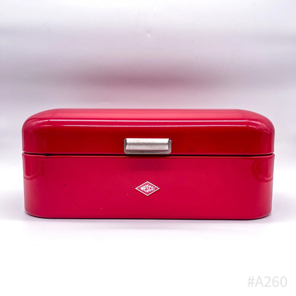 Vintage WESCO Bread Bin Bread Container Bread Box Bread Box Retro | Red 40x23x15cm - Image 1 of 4