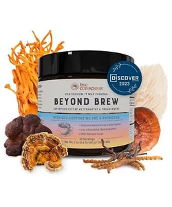 Beyond Brew Mushroom Superfood Coffee Prebiotics & Probiotics, 30 Servings, 7 oz - Picture 1 of 7