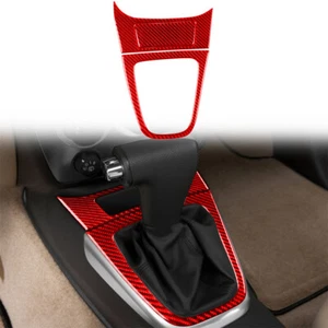 Para Hummer H3 2006-10 Rojo Fibra de Carbono Consola Central Cambio de Marchas Caja de Almacenamiento Borde - Imagen 1 de 14