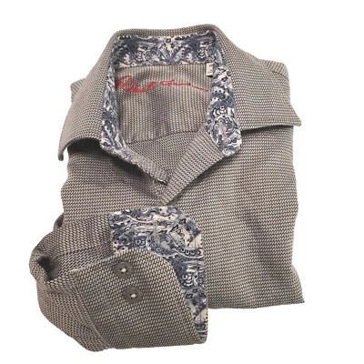 Robert Graham Gray Geometric Casual Long Sleeve Boys Shirt Size Medium (10-12) - Image 1 of 4
