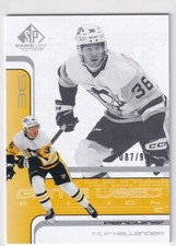 2022-23 UD SP GAME USED 01-02 RETRO ROOKIE #R-38 PENGUINS FILIP HALLANDER /999
