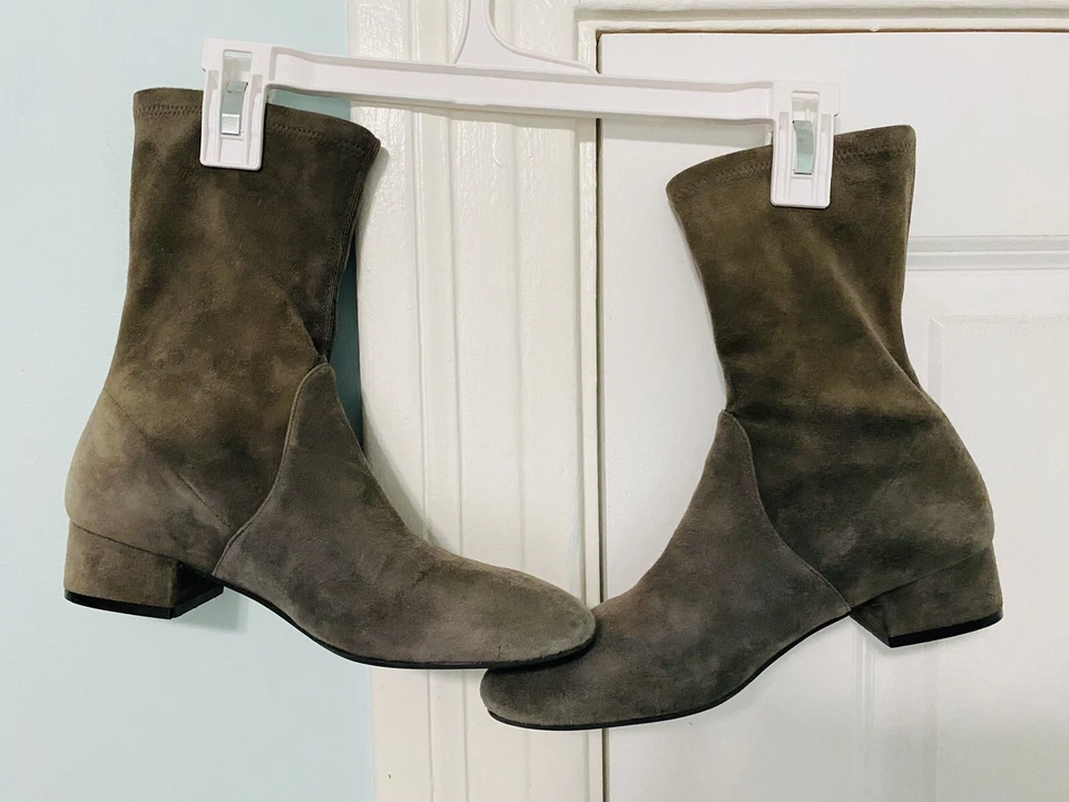 Botines elásticos Stuart Weitzman Raissa gamuza gris pizarra talla 7,5 Foto 1 de 1