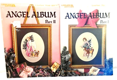Angel Album Part I II Christmas Tree Leisure Arts 731 732 Cross Stitch Patterns - Image 1 of 2