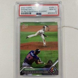 2023 Topps Now World Baseball Classic #WBC71 Shohei Ohtani Japan PSA 10 GEM MINT