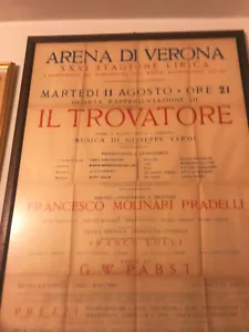 MARIA CALLAS - LOCANDINA "IL TROVATORE" - ARENA DI VERONA 1953 - Foto 1 di 5