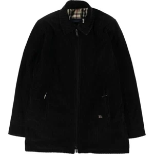 BURBERRY LONDON Wide-Wale Corduroy Jacket Made in Spain Black Size 46 - Picture 1 of 11